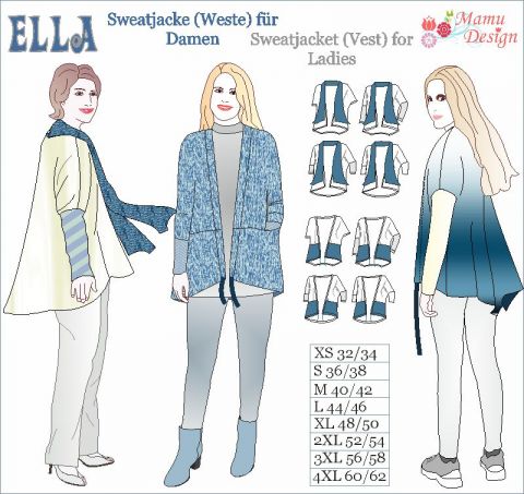 Ella E-Pattern | Ebook Jacket or Vest for Woman Ladies