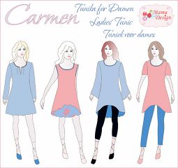 Carmen E-pattern Tunic Dress Shirt Ladies