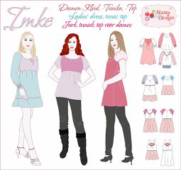 IMKE pattern for Woman, Blouse, Top, Tunik, Dress, Shirt