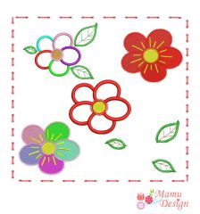 Embroidery Designs Pearls Flowers, 5x 7 & 4 x 4 hoop, 15 files